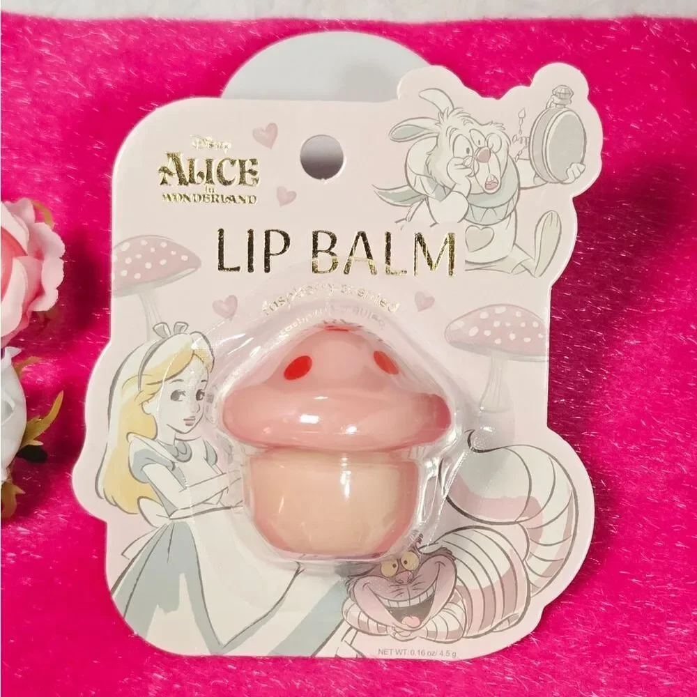 Disney Alice in Wonderland Mushroom Lip Balm – Raspberry Scented Collectible NWT